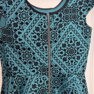 Xhilaration Black and Teal Mini Dress